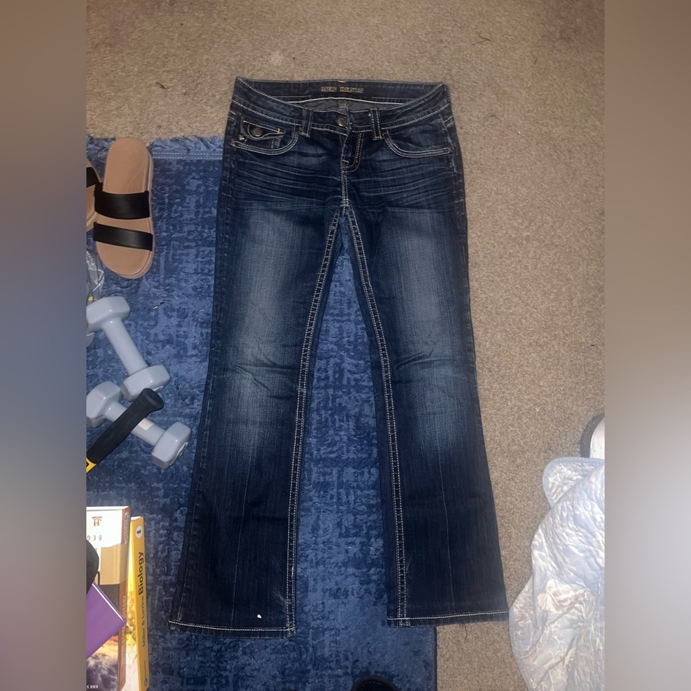 MEK DNM Nagoya Bootcut Jeans Size 38 Brown Flap Pockets